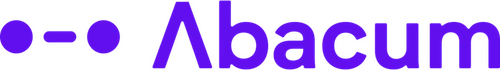 Abacum logo: two dots joined by a dash, beside the word Abacum in purple.